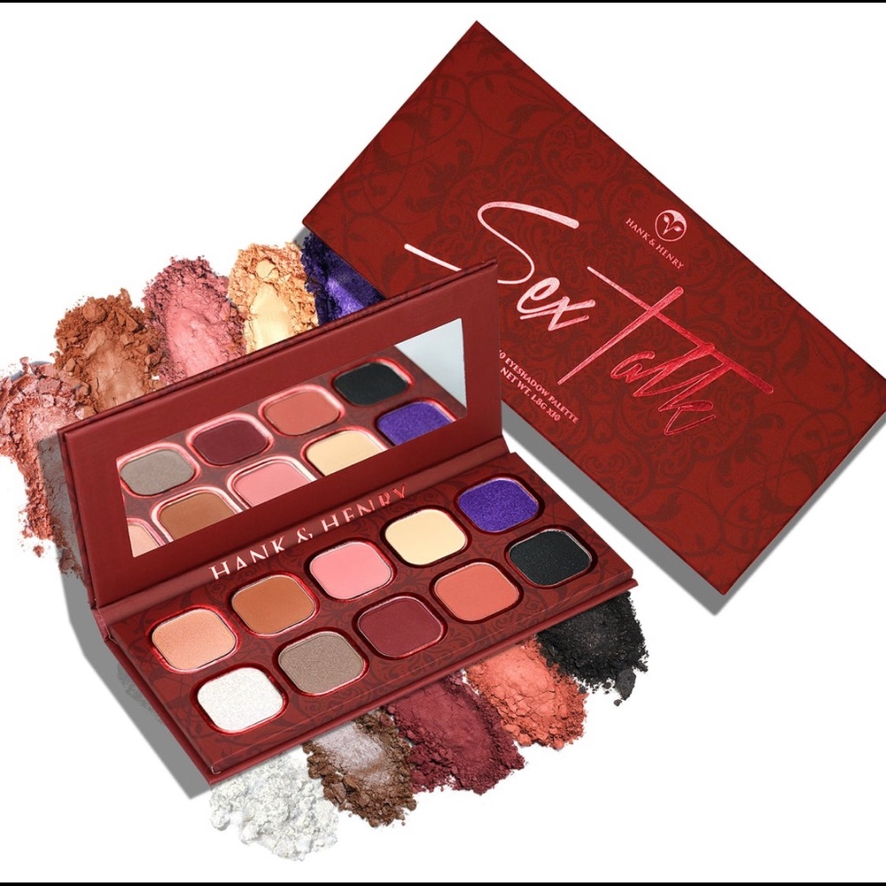 ⭐️ HANK & HENRY SEX TALK EYESHADOW PALATTE + FREE MAKEUP BRUSH!